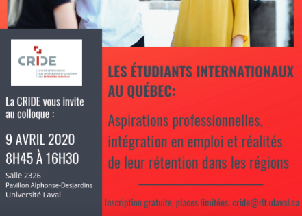 Les Etudiants Internationaux Au Quebec Aspirations Professionnelles Integration En Emploi Et Realites De Leur Retention Dans Les Regions Eriqa